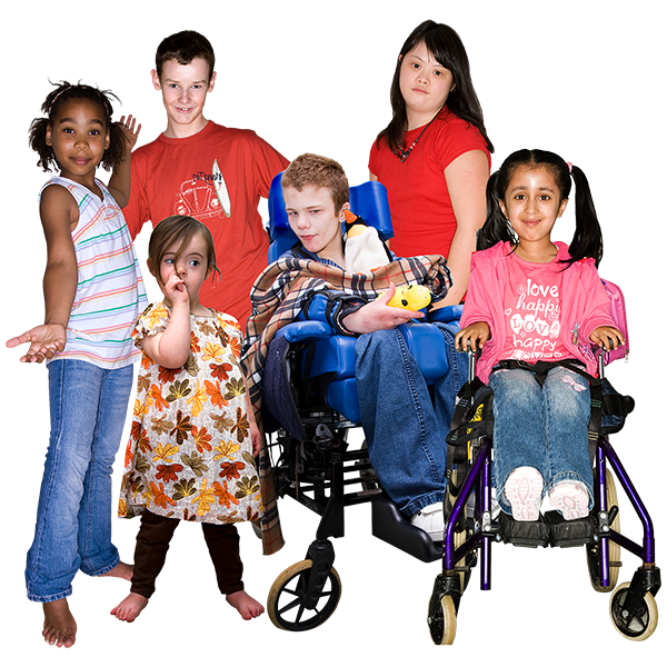 group of children with disabilities