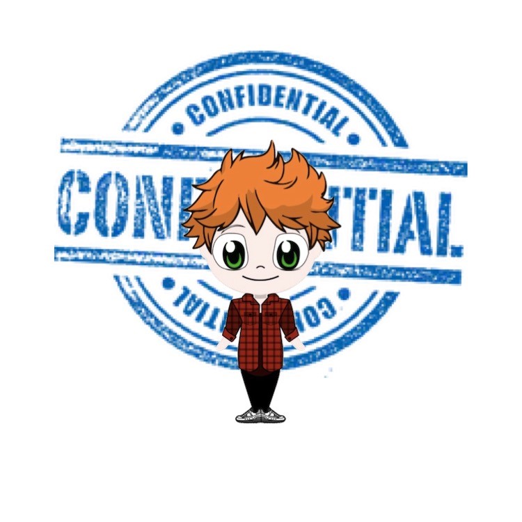 boy with confidential stamp