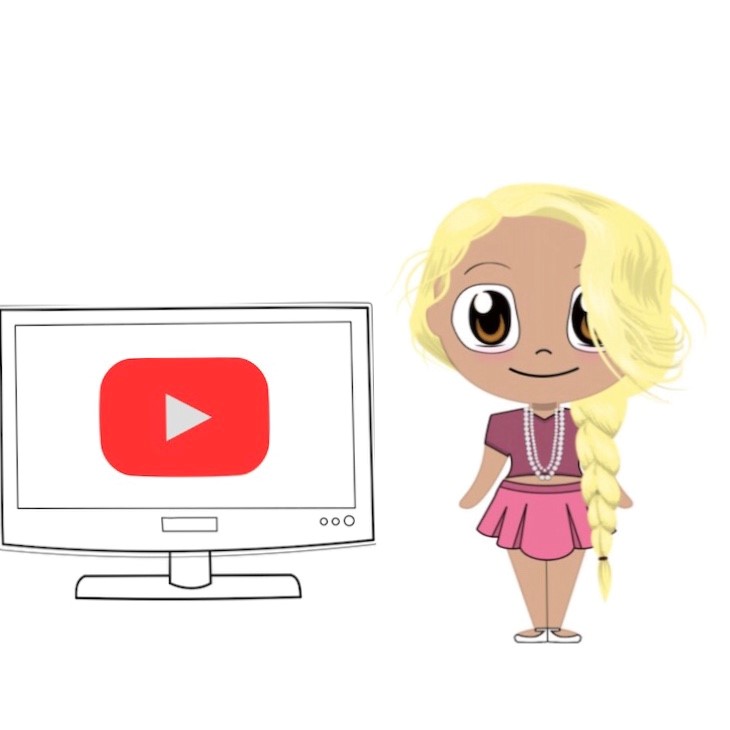 girl with a video player